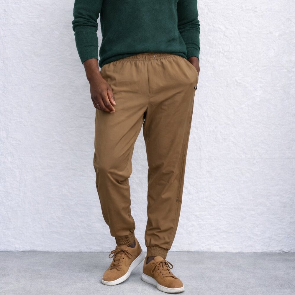 Men's FLX Tan Jogger Pants XXL Casual, Comfy, Travel